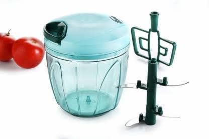 Plastic Handy Vegetable Chopper, Cutter, Mixer Set for Kitchen - Multicolor (400ML / 900ML) KiviiKart