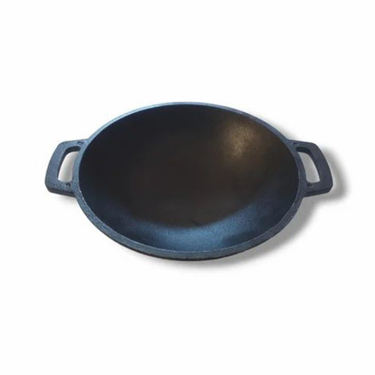 Cast Iron Kadai | Heavy Duty Traditional Cookware for Deep Frying & Curry | Toxin-Free & Long-Lasting KiviiKart