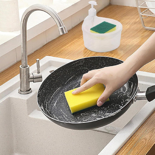 Double Layer Soap Dispenser for Bathroom Accessories Dishwasher Liquid Holder Liquid Dispenser Pump with Sponge Holder Kitchen Sink Accessories Items KiviiKart